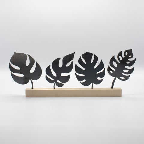 Blätter Monstera2 Stahl