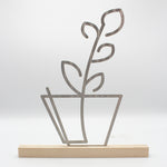 Blumentopf Lineart Edelstahl