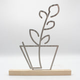 Blumentopf Lineart Edelstahl