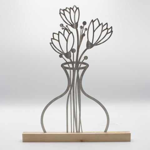 Blumenvase Edelstahl